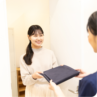 検査着に着替えるための更衣室は男性と女性それぞれご用意